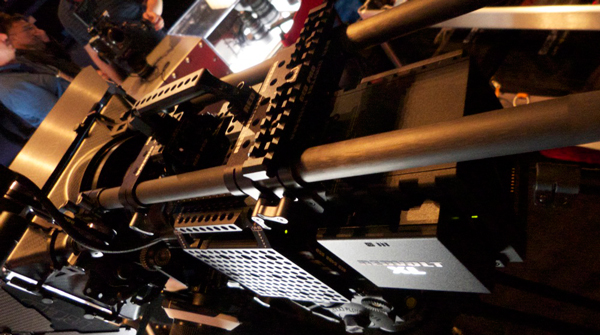 Red Epic camera with PL lens mount and Red Volt XL battery module